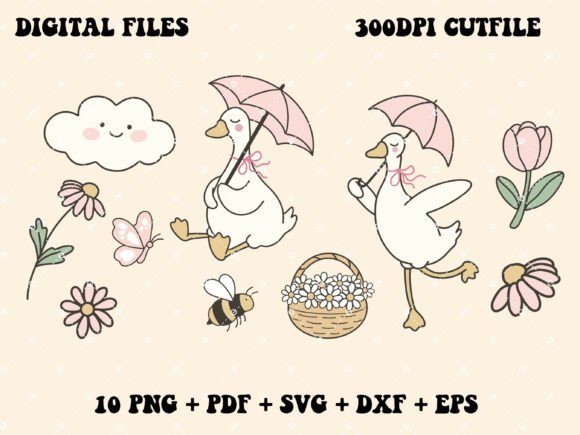 Download Silly Goose Spring Svg Png Cutfiles - Cutfiles Collection