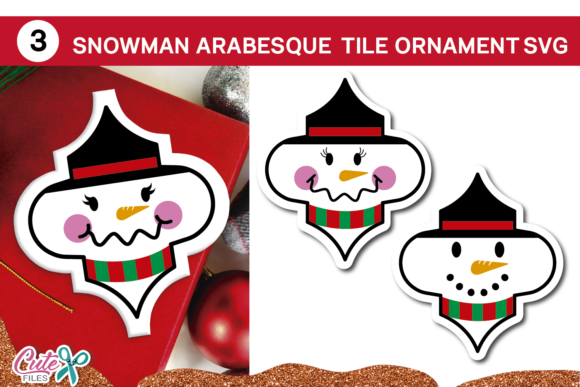 Download Snowman Christmas Arabesque Tile Svg Cut - Arabesque tile svg Collection